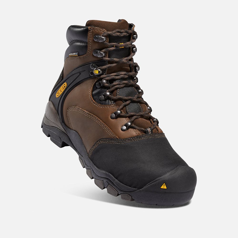 Botte de Travail Keen Homme Marron/Noir | Louisville 6\" Met (Steel Toe) | CVNAD-0349